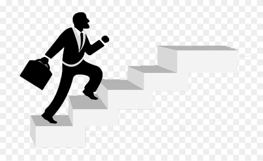 Business People Climb The Floor Png Download - Someone Climbing A Staircase Clipart