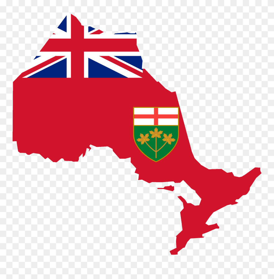Ontario Map Flag Clipart