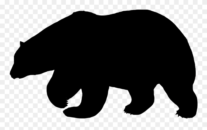 Polar Bear American Black Bear Silhouette - Double Exposure Andreas Lie Clipart