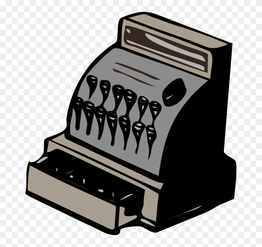 Download Cashier Drawing Openoffice Cc0 - Old Cash Register Clip Art - Png Download