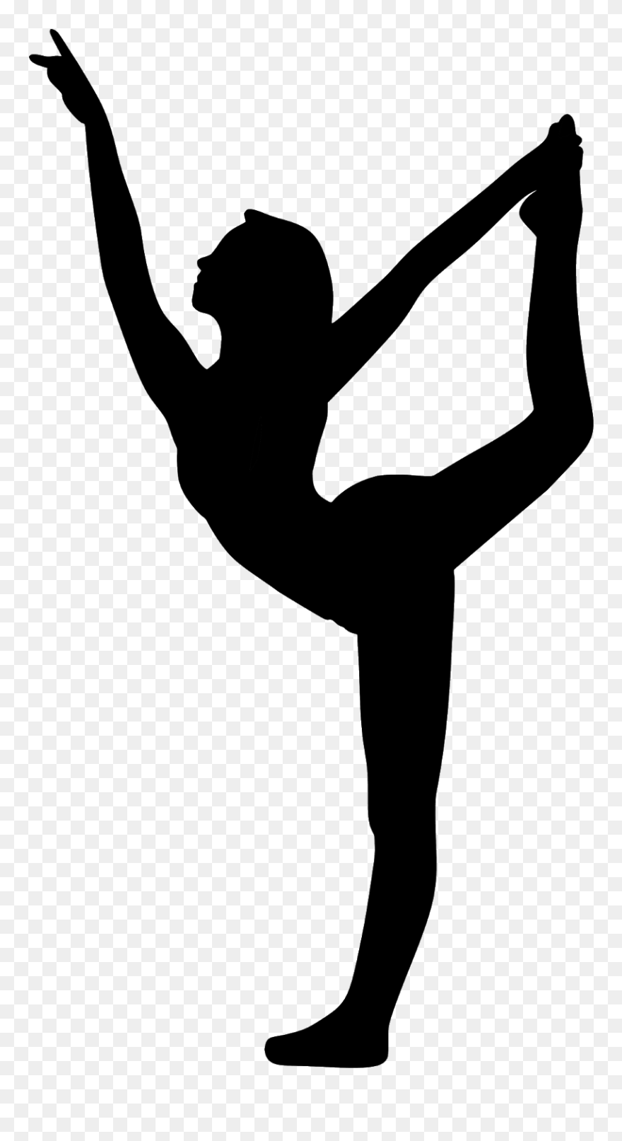 Equilibrio Yoga Silueta Clipart