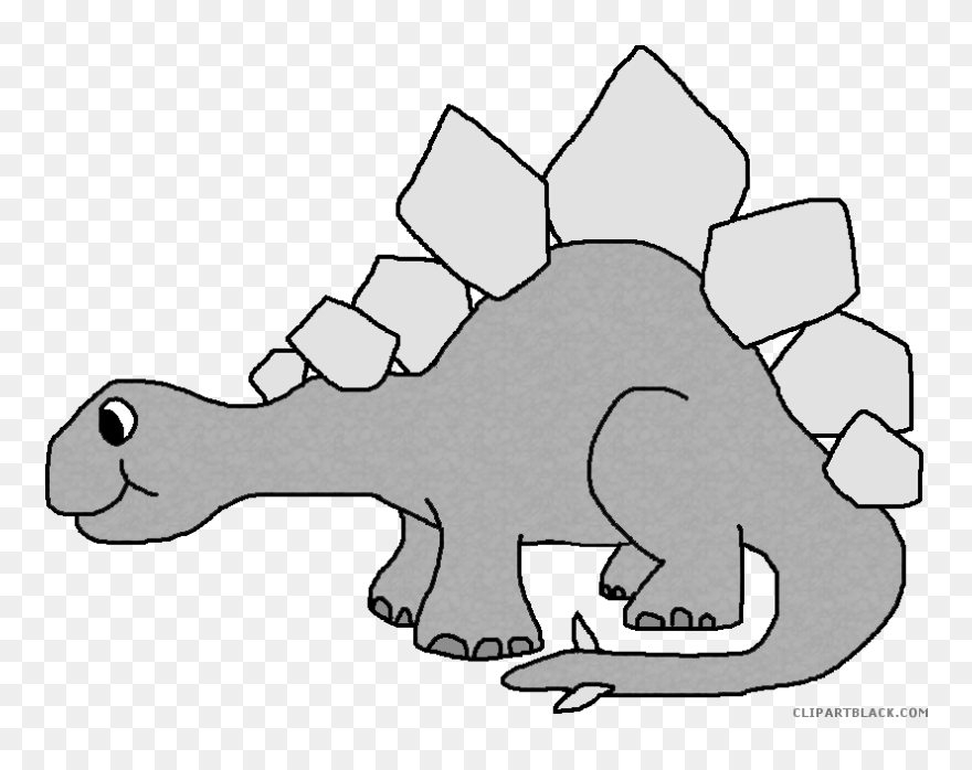 Stegosaurus Clipartblack Com Animal - Transparent Background Dinosaur Clipart Png