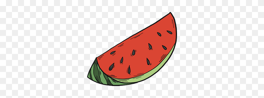 Slice Of Watermelon Clipart - Watermelon - Png Download