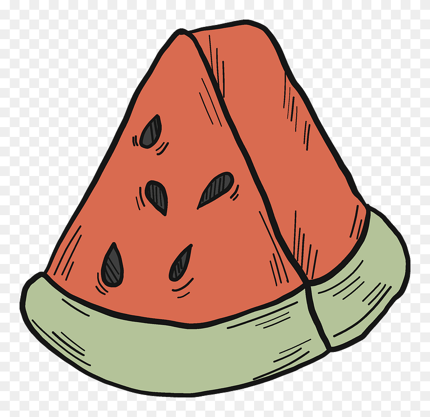 Slice Of Watermelon Clipart - Png Download