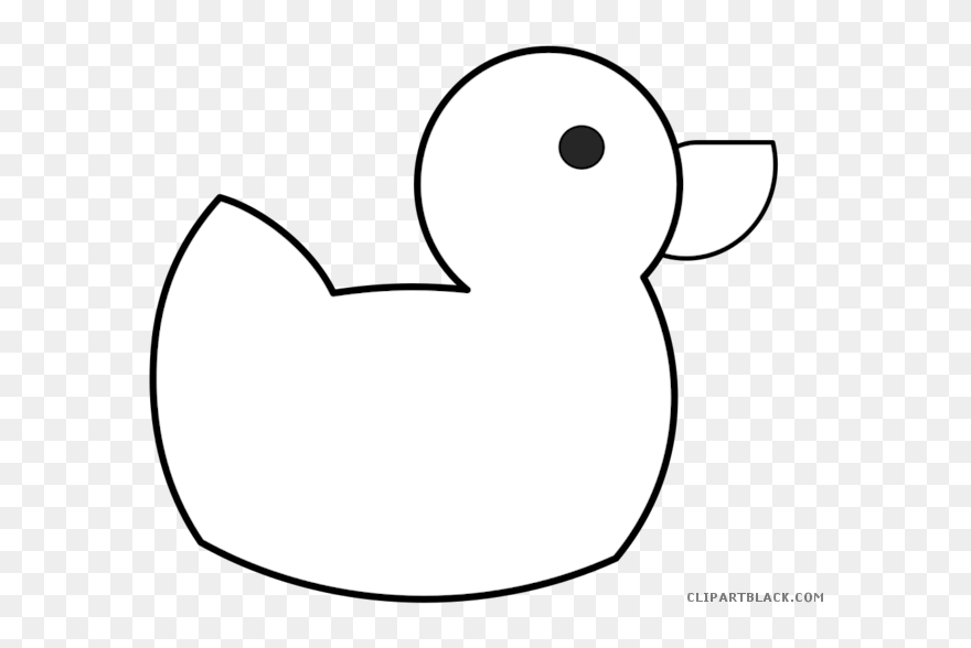 Ducks Clipart Black And White - Black And White Duck Clipart - Png Download