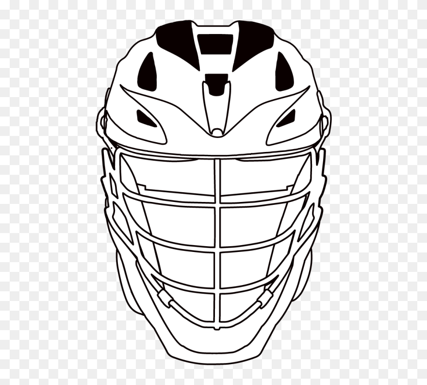 Drawing At Getdrawings Com - Clipart Lacrosse Helmet - Png Download