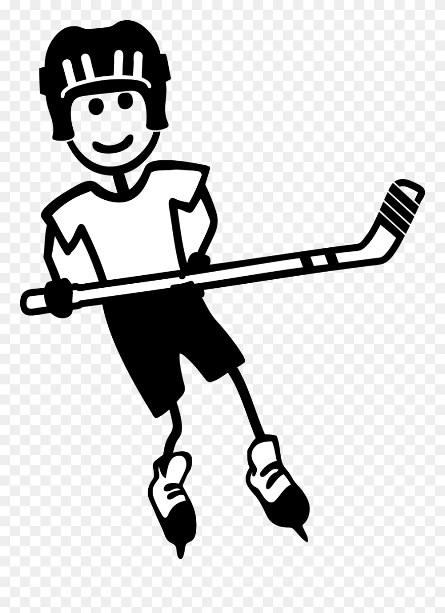 Stick Person Playing Hockey Clipart