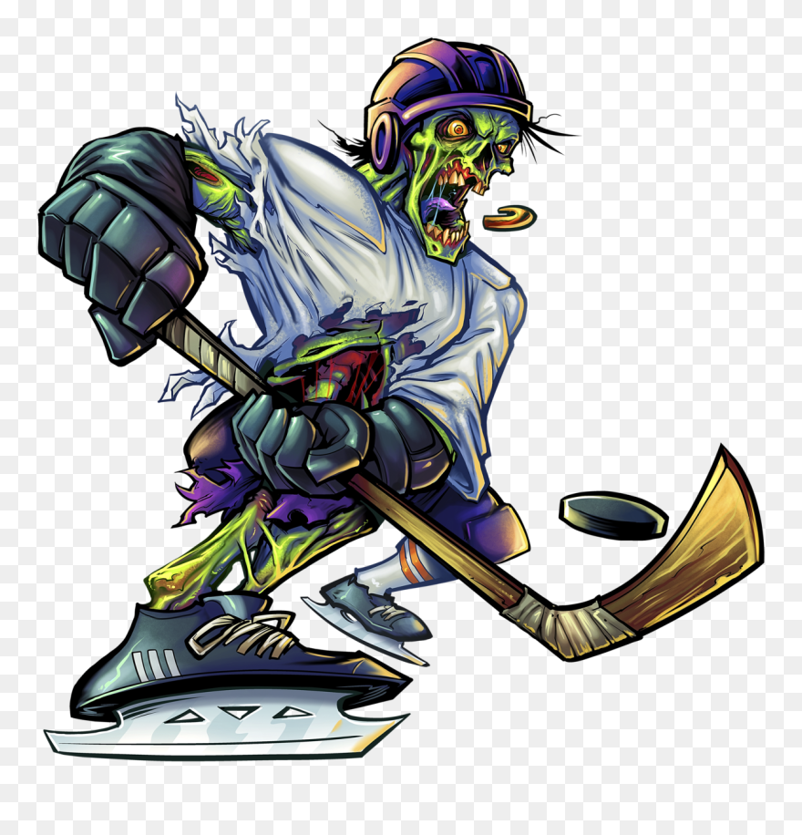 Zombie Hockey Clipart