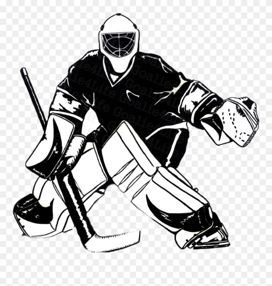Black And White Goalie Clipart