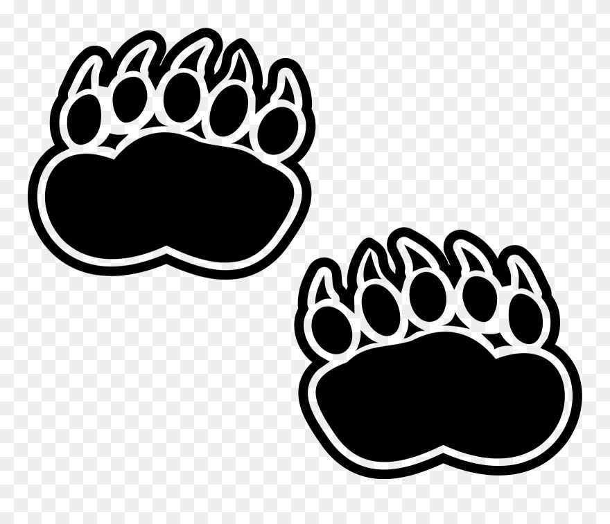 Transparent Footprints Clipart - Printable Bear Footprints - Png Download
