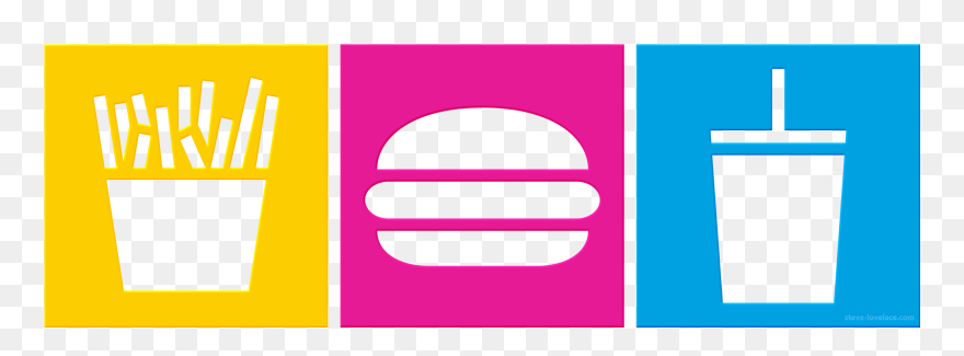 Burger And Drinks Logo Clipart