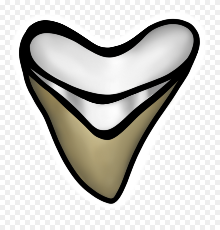 Shark Tooth Badge Clipart