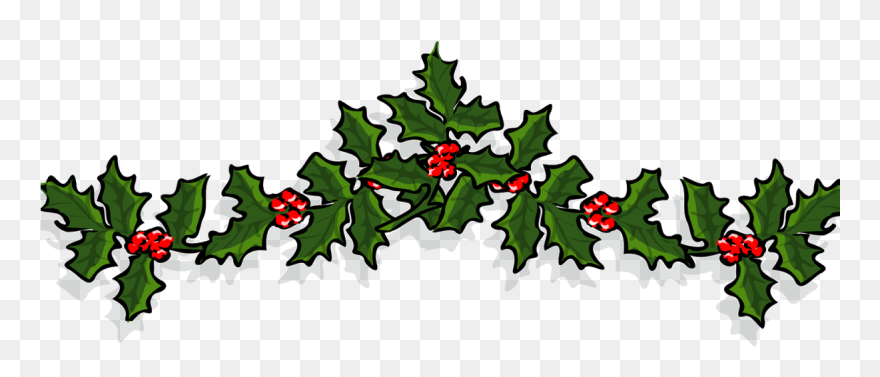 Clipart Holly Christmas - Png Download