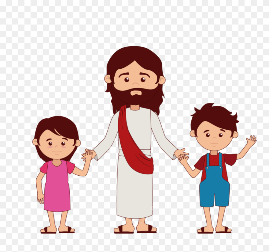 Jesus Vetor Png 6 » Png Image - Jesus Holding Hands With Children Clipart