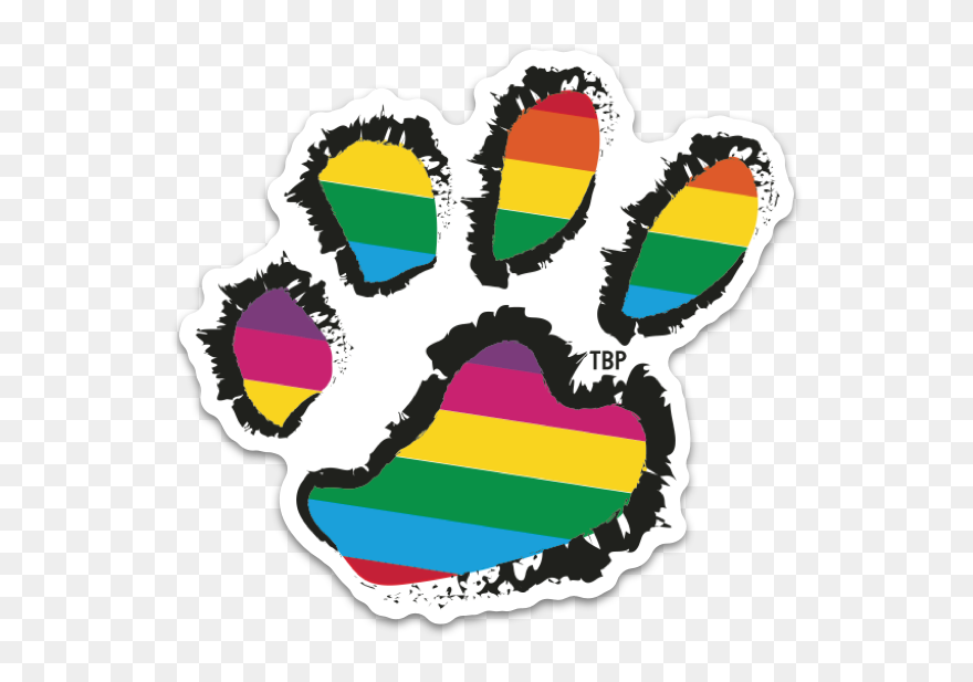 Rainbow Paws Sticker"
 Class="lazyload Lazyload Fade - Crest Clipart