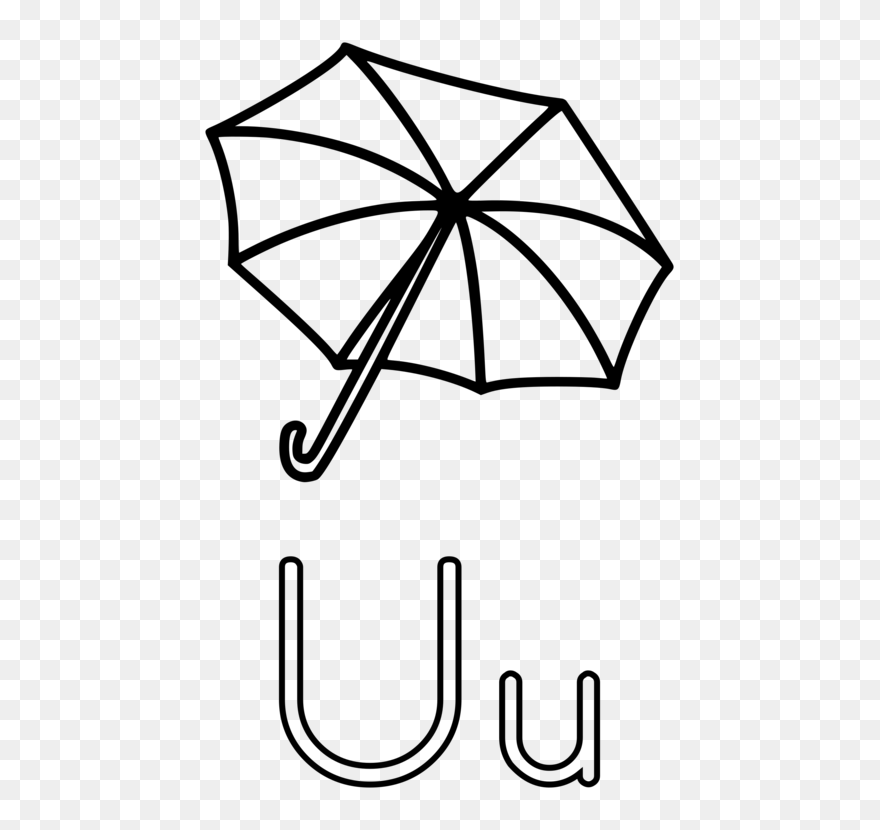 Umbrella Clip Coloring Page - Color By Number Umbrella - Png Download