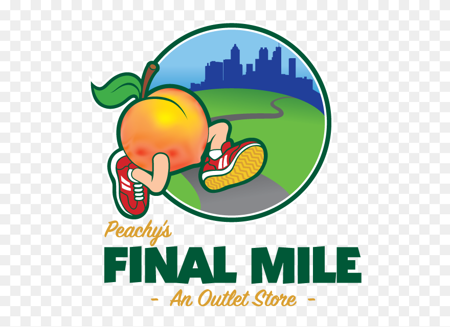Big Peach Running Clipart