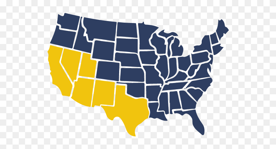 Magnetic United States Map Whiteboard Clipart