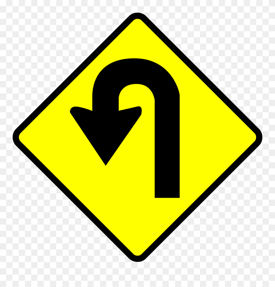 U Turn Sign Nz Clipart