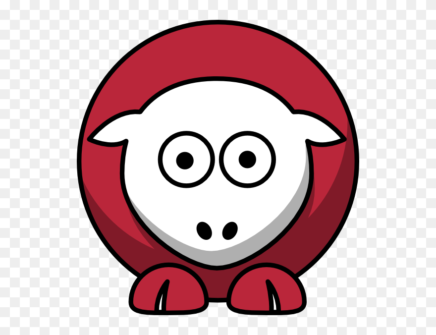 Sheep Red Velvet Cake Color Clip Art - College Football - Png Download