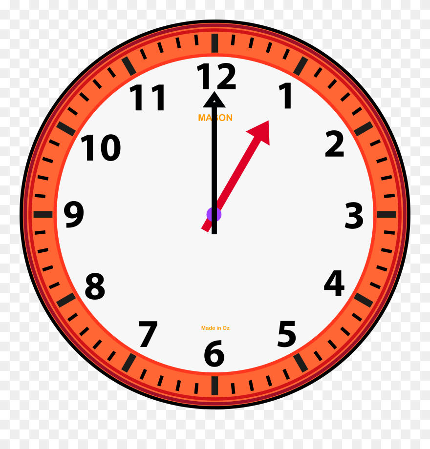 Half Past Five Clock Clipart