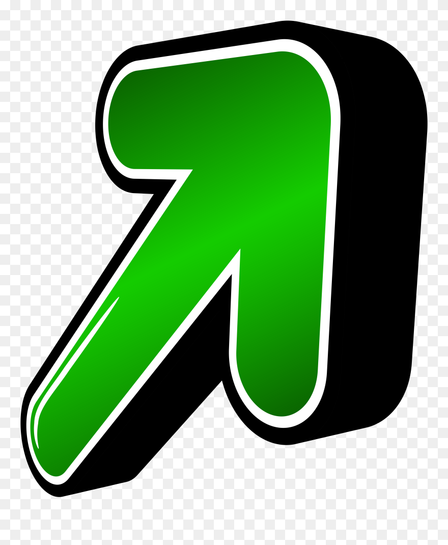 3d Arrow Green Transparent Png Clip Art Image - Green Arrow Clip Art