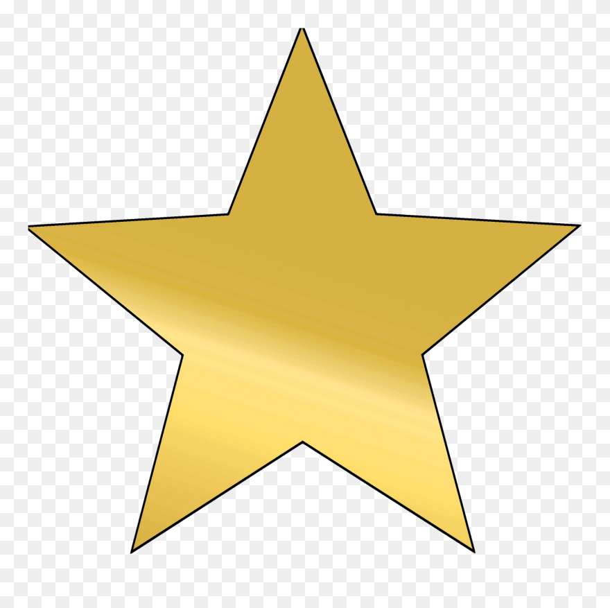 Gold Youtube Doge - Paper Gold Star Clipart