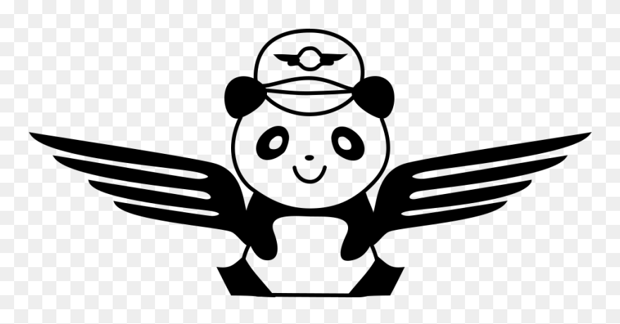 Panda Pilot Clipart