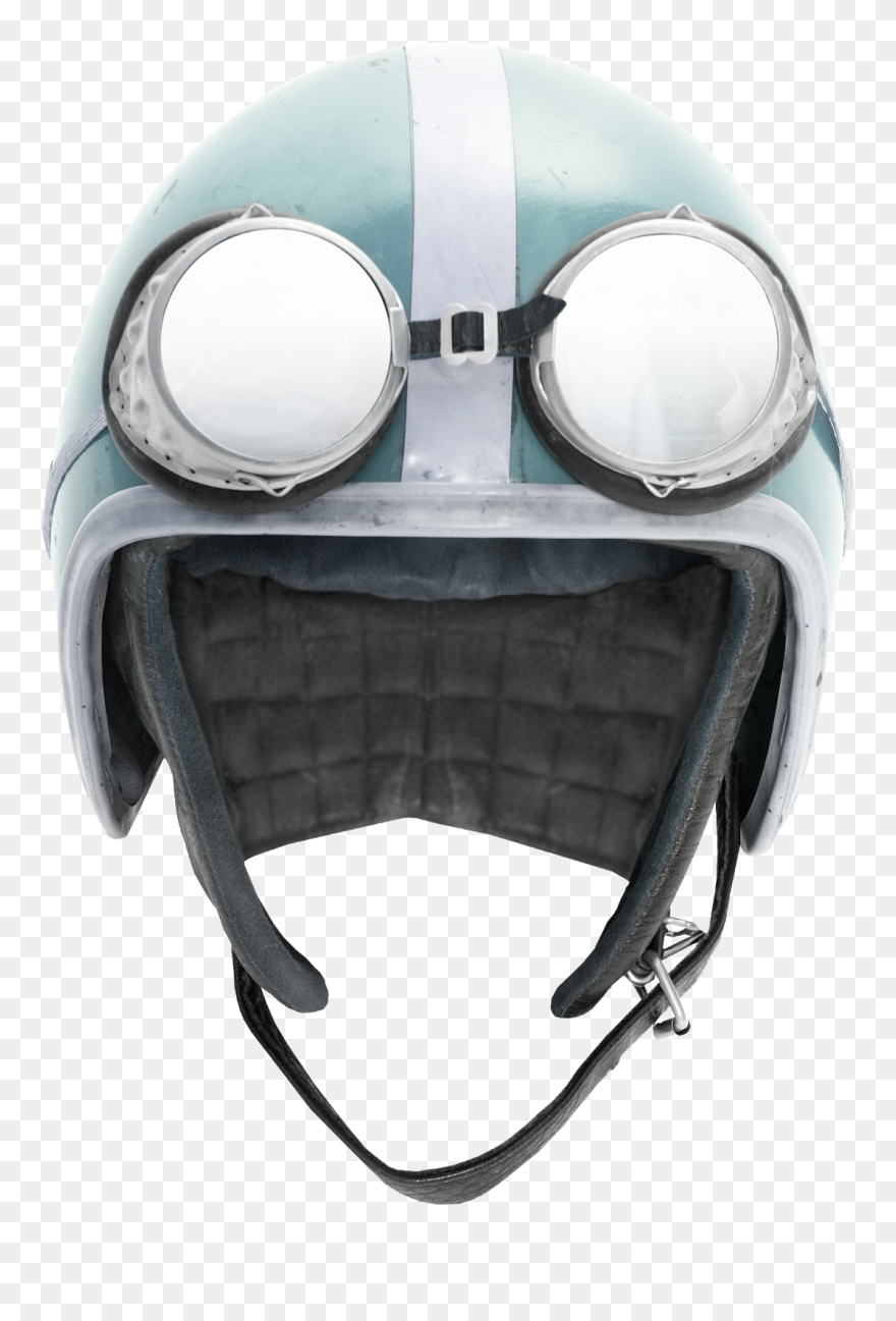 Pilot Bears Clipart - Retro Motorcycle Racing Helmet - Png Download