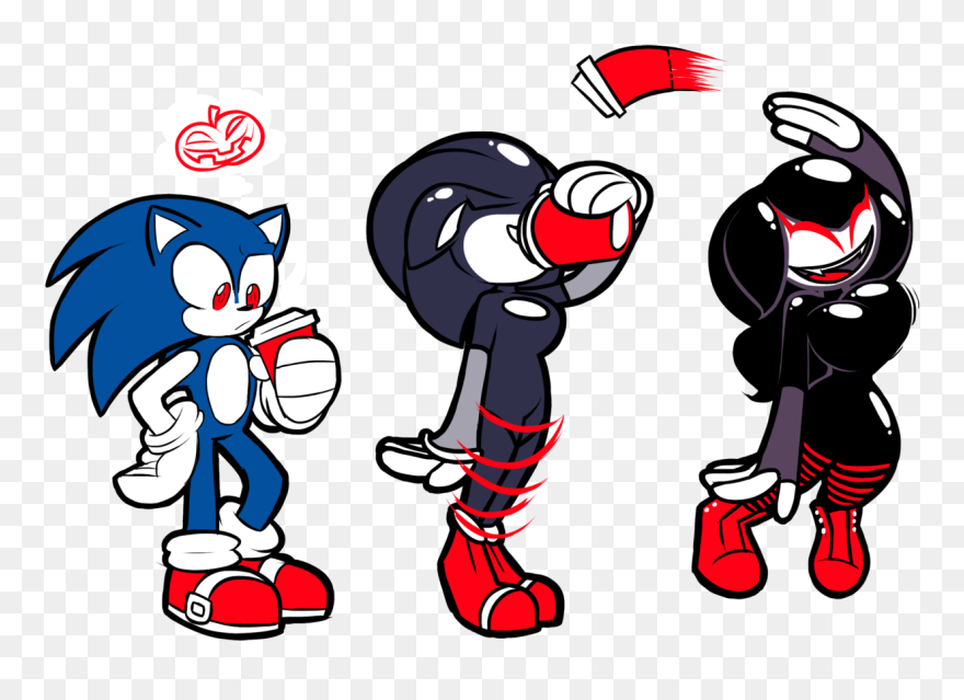 Patreon Spooktacular Commission, Sonic Drinking A Pumpkin - Sonic The Hedgehog Tg Tf Clipart