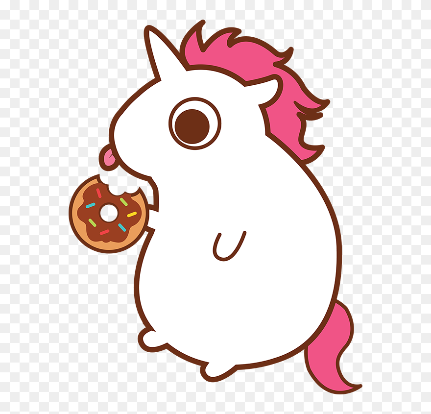 Unicorn Doughnut Drawing Clipart