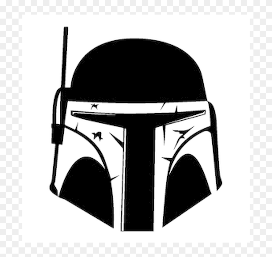 Boba Fett Mask Vinyl Decal Sticker size Option Will - Boba Fett Helmet ...
