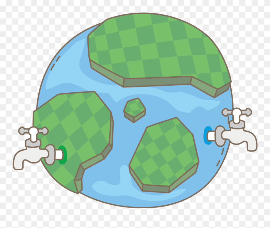 Faucet Clipart Green Globe - Drawing About Environment Protection - Png Download