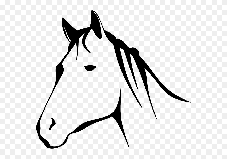 Stylized-horse - Black And White Horse Clip Art - Png Download