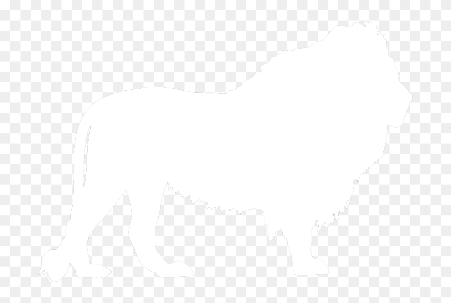 Black And White Lion Outline Clipart