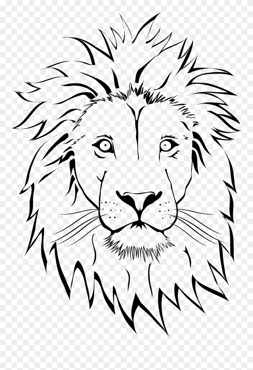1030 Free Download Lion Tattoo Png Hd Idea Tattoo Images - Lion Head Coloring Pages Clipart