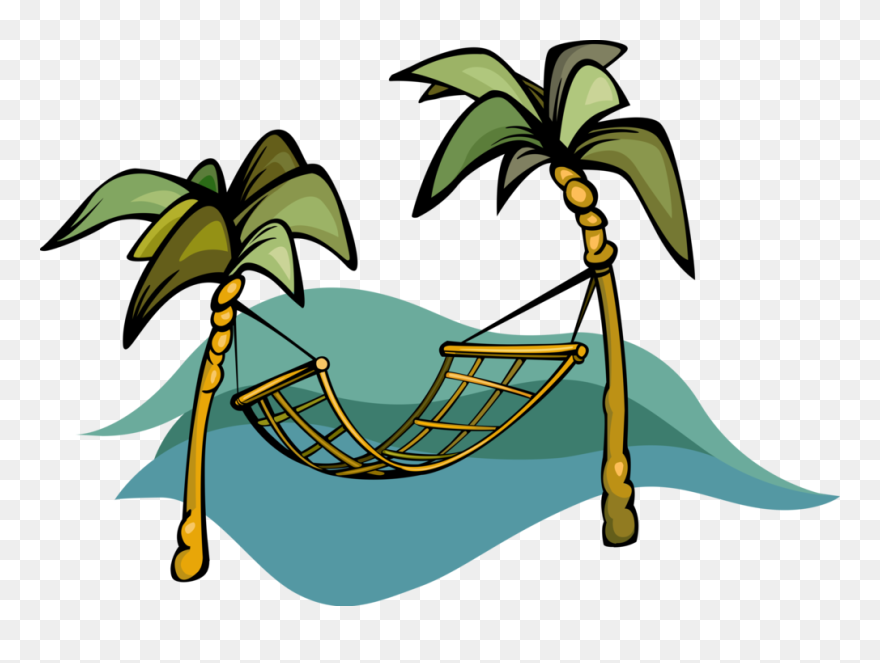 Palm Tree And Hammock Clipart Picture Transparent Library - Coqueiro Com Rede - Png Download