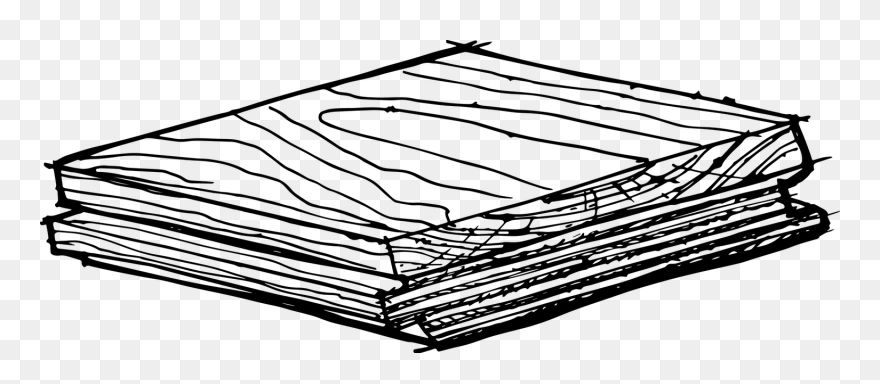 Transparent Single Wood Plank Clipart - Line Art - Png Download