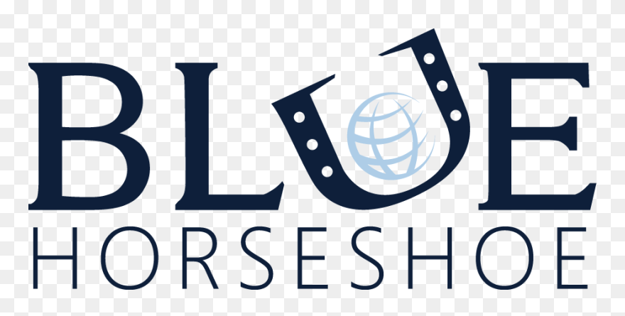 Blue Horseshoe Logo Transparent Clipart