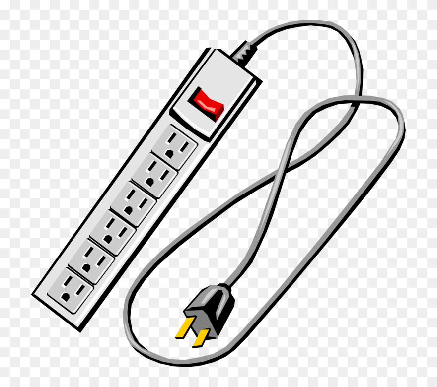 Power Bar Image Illustration - Extension Cord Clipart - Png Download