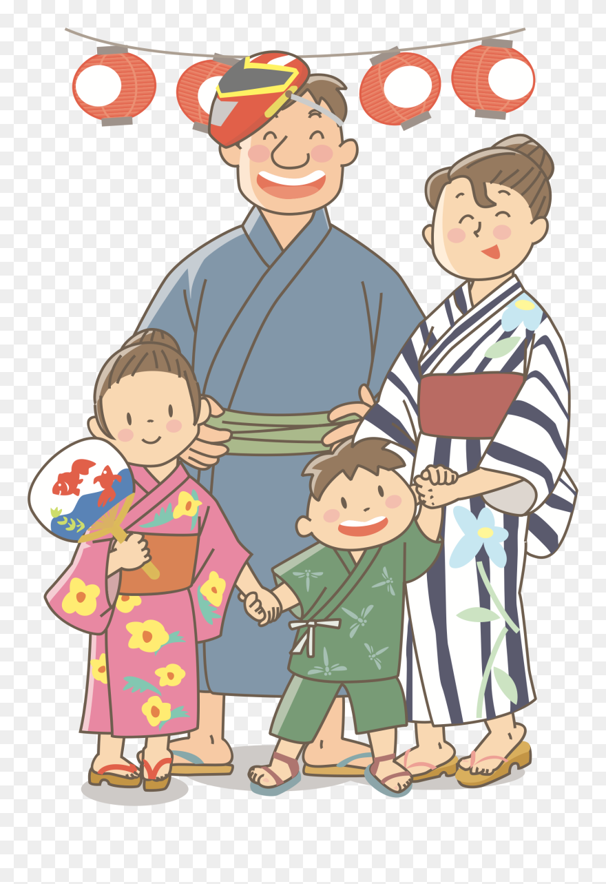 Person Clipart Summer - Summer Festival Clipart Japan - Png Download