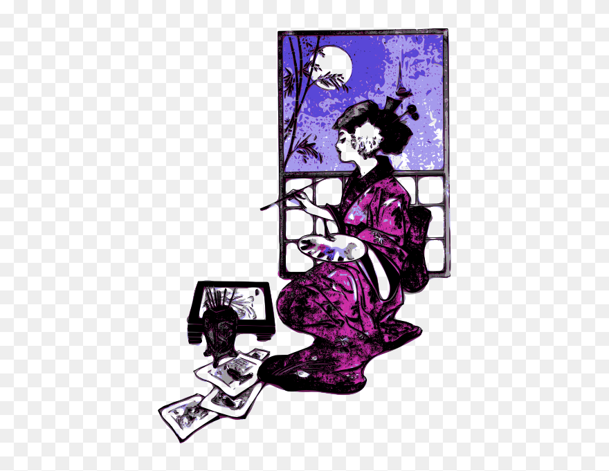Western Geisha Artist - D&d Painters Supplies Clipart