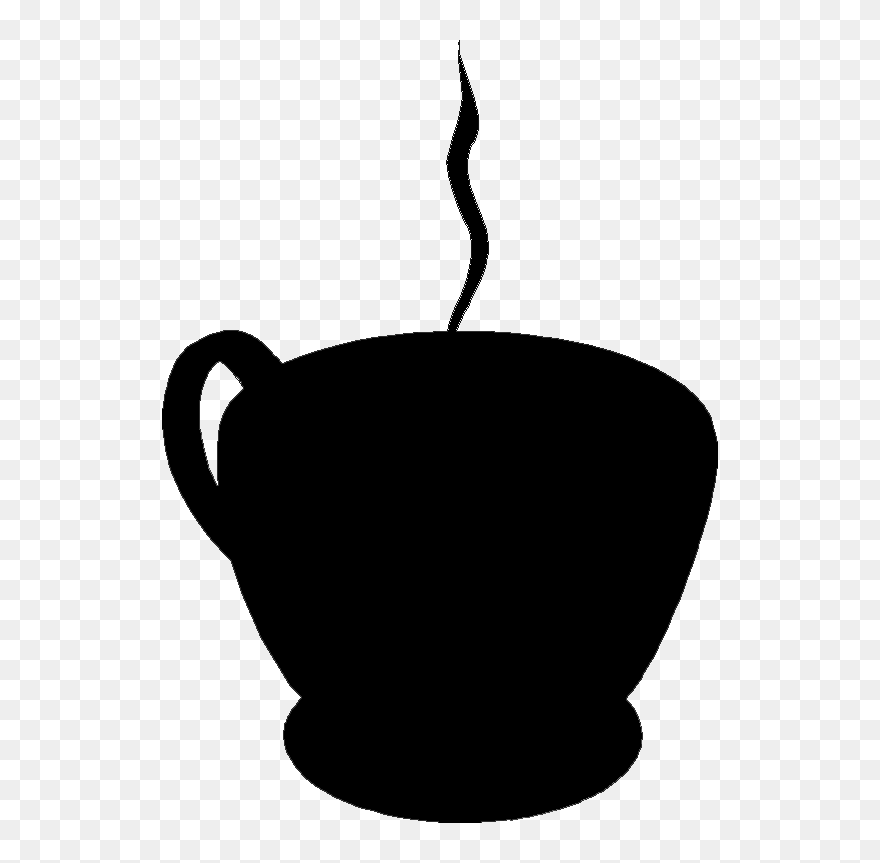 Product Design Coffee Clip Art Silhouette - Teacup - Png Download