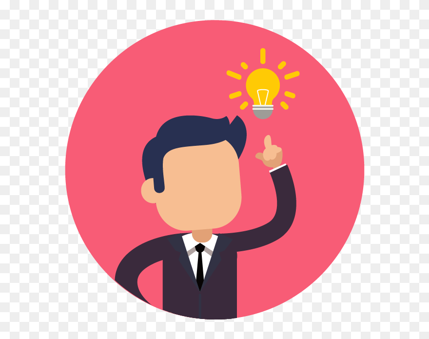 Persona Con Un Foco Clipart