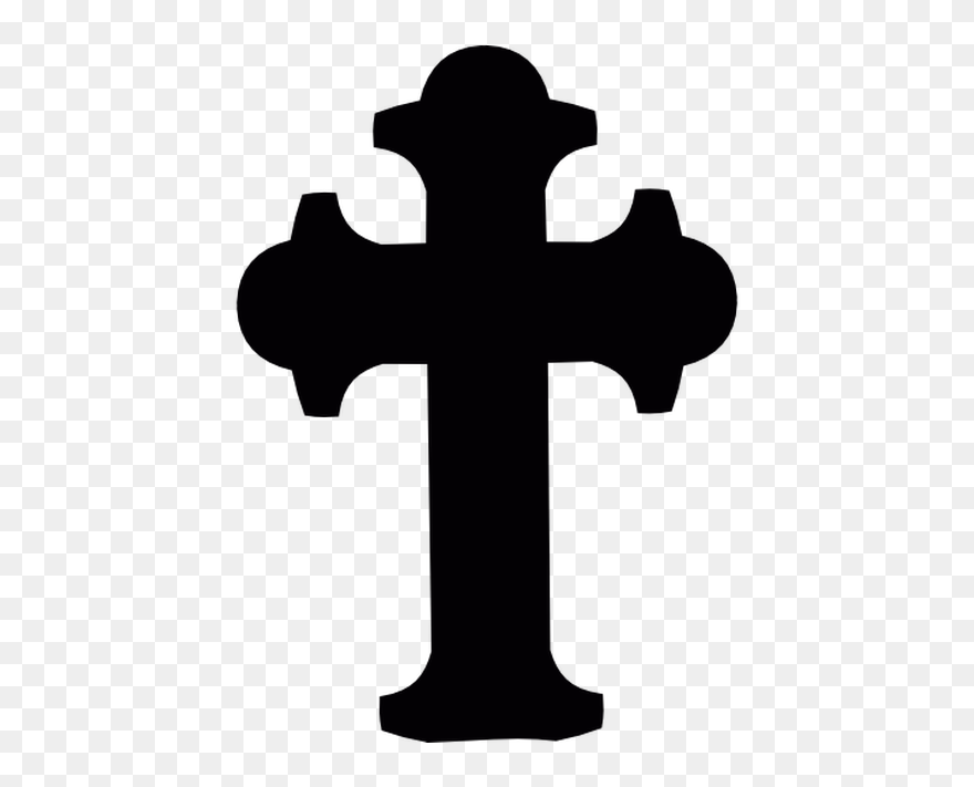 Christian Cross Vector Graphics Clip Art Christianity - Cross Silhouette Clipart - Png Download