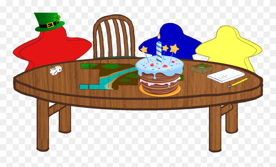 March Banner - Meeple Birthday Clipart