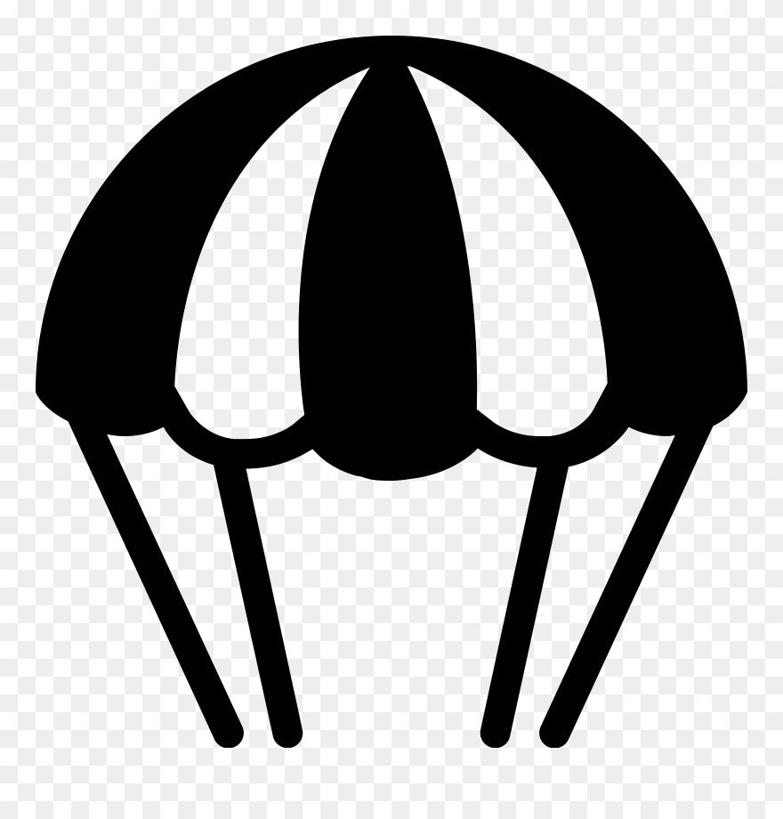 Icon Parachute Png - Parachute Silhouette Clipart