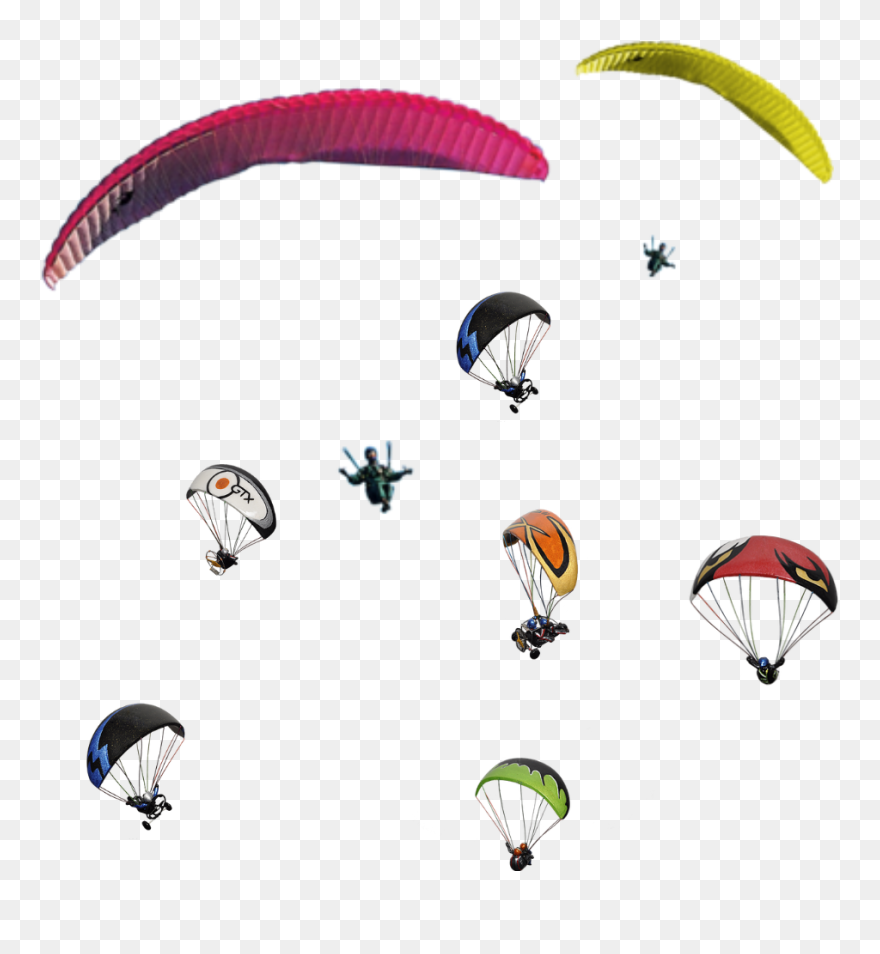 Transparent Skydiving Clipart - Powered Paragliding - Png Download