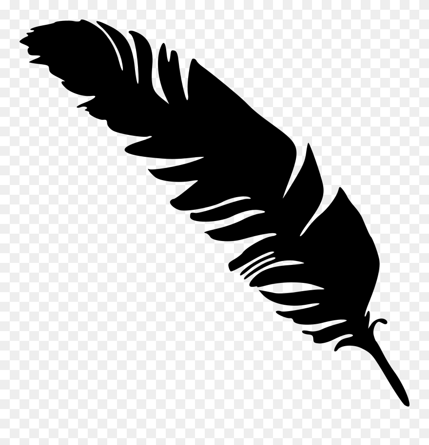 Arrow Feathers Png - Feather Black And White Png Clipart