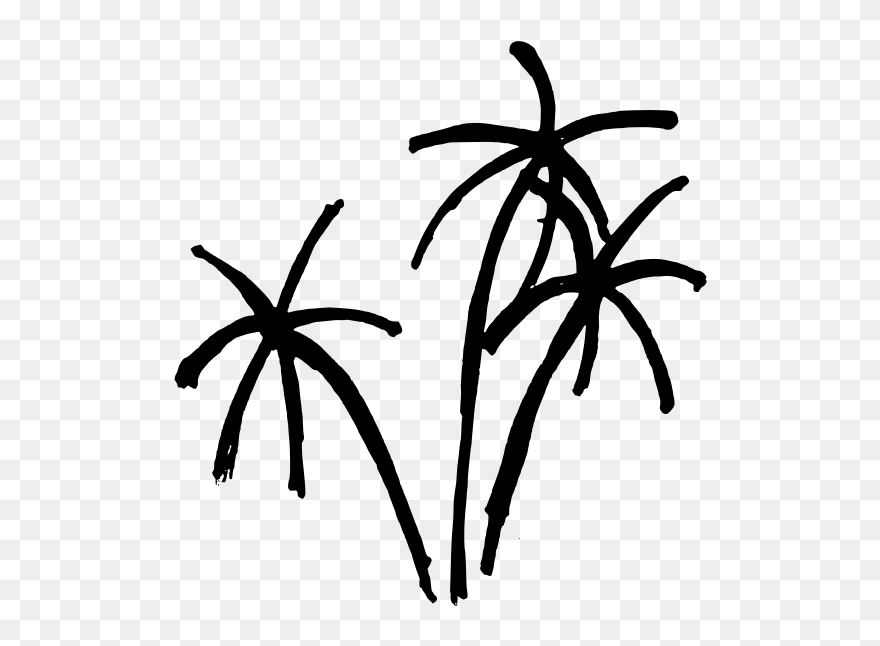 Summer Palm Tree 1 - Summer Png Black Clipart